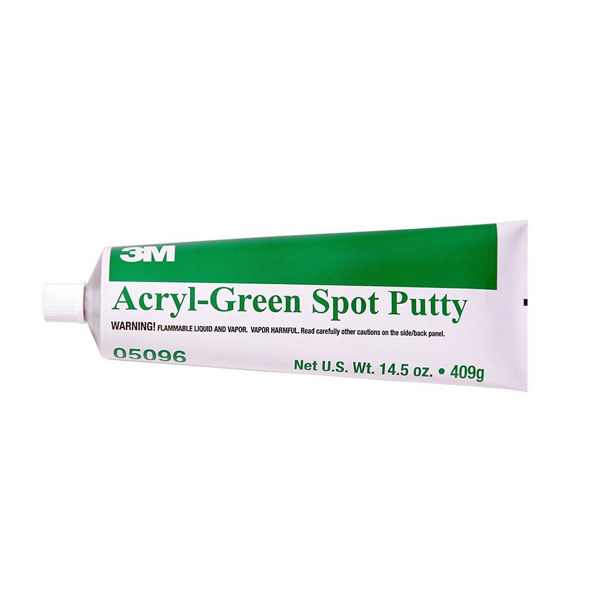 3M Acryl-Green Spot Putty — 14.5 Oz. Tube, Fast Drying, Easy Sanding, Model# MMM5096